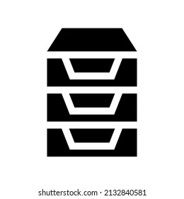 Illustration zum Design von Dateikabinetten-Symbolen für Vektorsymbole