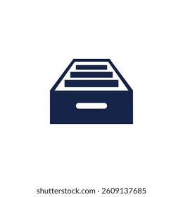 File Cabinet Icon Vector Template