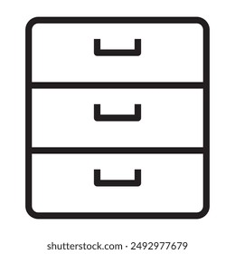 Icono de línea de archivador. Ilustración vectorial.
