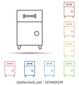 file cabinet multi color icon. Element of workplace icon on white background