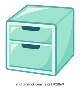 arquivo gabinete material de escritório suprimento de cor plana vetor ilustração modelo design
