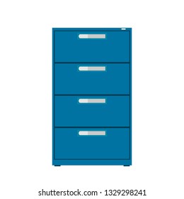File cabinet vector icon furniture interior management finance catalog library binder. Database metal case office. Datum archive