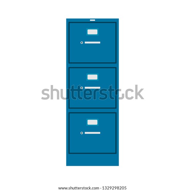 File Cabinet Vector Icon Furniture Interior Stock Vector Royalty Free 1329298205