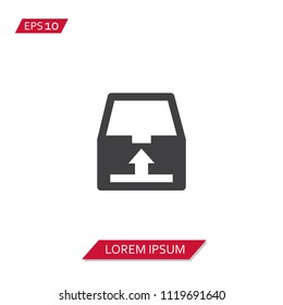 file cabinet vector icon symbol
