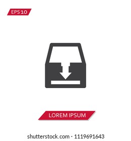 file cabinet vector icon symbol