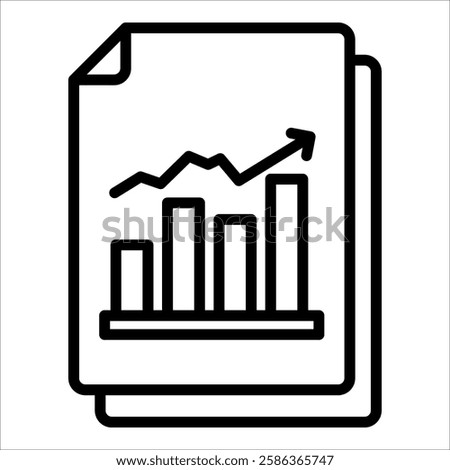 File Chart Icon Element For Design