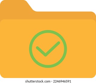 file check done vector flat illustration