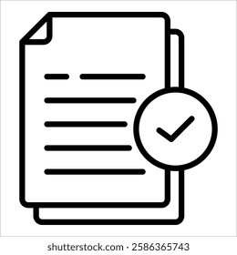 File Check Icon Element For Design