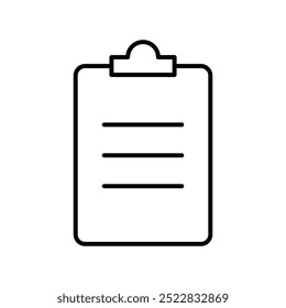 File clipboard icon on transparent background