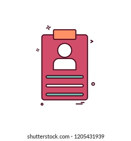 file clip-board paper-board details icon vector desige