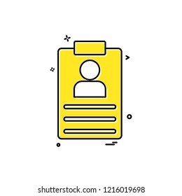 file clip-board paper-board details icon vector desige