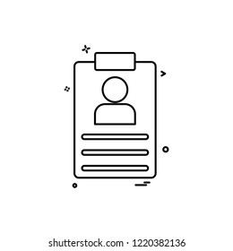 file clip-board paper-board details icon vector desige