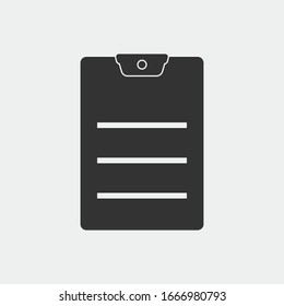 File clipboard vector icon illustration sign
