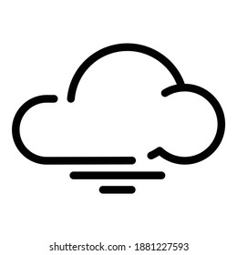 File Cloud Computer Service Flat Icon Isolated On White Background