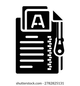 File Compression and ZIP Archive Document Icon Design