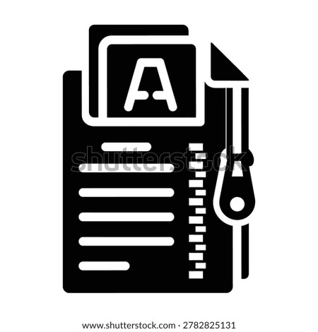 File Compression and ZIP Archive Document Icon Design
