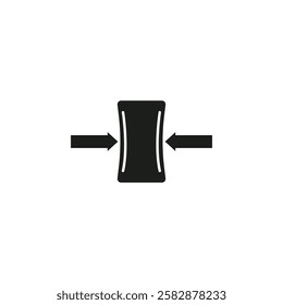 File compressor icon Symbol mark in Outline style