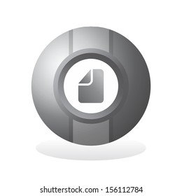file computer desktop element icon sphere button