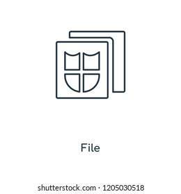 File concept line icon. Linear File concept outline symbol design. This simple element illustration can be used for web and mobile UI/UX.