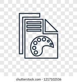 File concept vector linear icon isolated on transparent background, File concept transparency concept in outline style