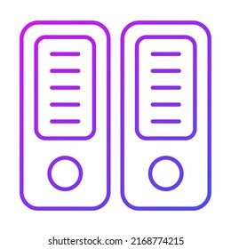 file container Finance Related Vector Line Icon. Editable Stroke Pixel Perfect.