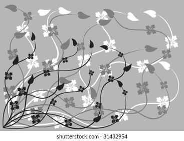 file contains vector graphic silhouettes on a gray background