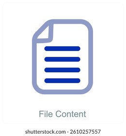 File Content and document icon concept