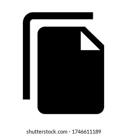 File copy icon. Copy file icon. Duplicate icon vector isolated on white background.
