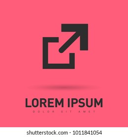 File copy minimal icon. Arrow line vector icon for websites and mobile minimalistic flat design.