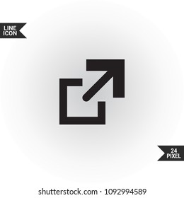 File copy minimal icon. Arrow line vector icon for websites and mobile minimalistic flat design.