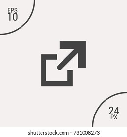 File copy minimal icon. Arrow line vector icon for websites and mobile minimalistic flat design.