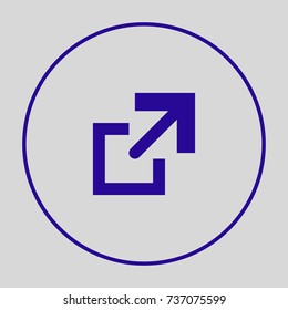 File copy minimal icon. Arrow line vector icon for websites and mobile minimalistic flat design.