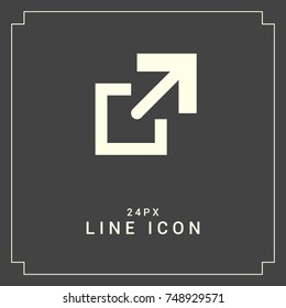 File copy minimal icon. Arrow line vector icon for websites and mobile minimalistic flat design.