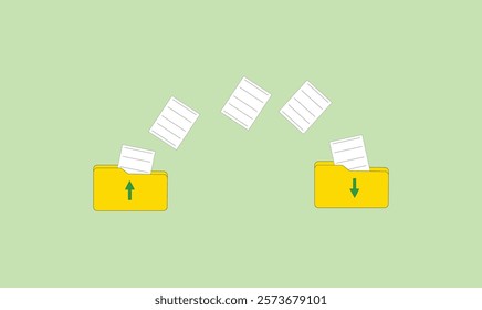 
File copy paste in folder vector illustration for use.