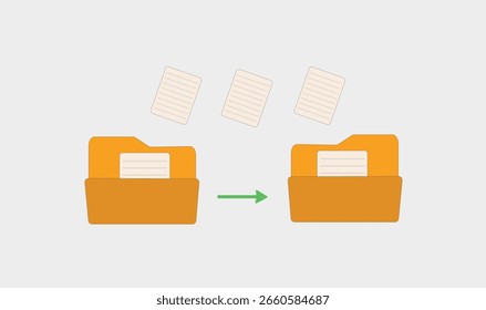File copy paste in folder vector design for use.