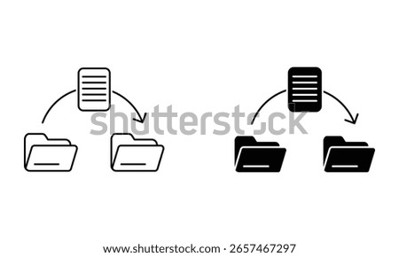 file copy and transfer folder icon vector