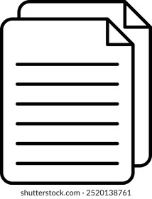 File Copy Vector Line Icon Design