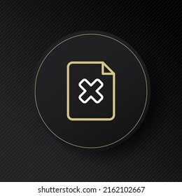 File with cross line icon. Close, delete, deny, reject, work, document. Business concept. Vector line icon for Business and Advertising.