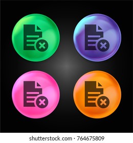 File crystal ball design icon in green - blue - pink and orange.