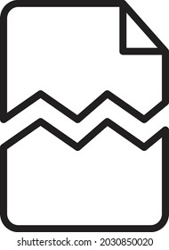 File damaged  Isolated Vector icon which can easily modify or edit

