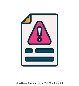 file dangerous filled color icon. vector icon for your website, mobile, presentation, and logo design.