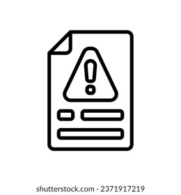 file dangerous line icon. vector icon for your website, mobile, presentation, and logo design.