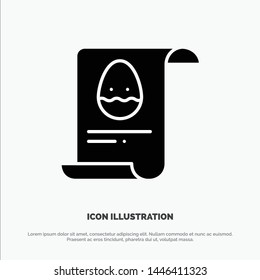 File, Data, Easter, Egg solid Glyph Icon vector
