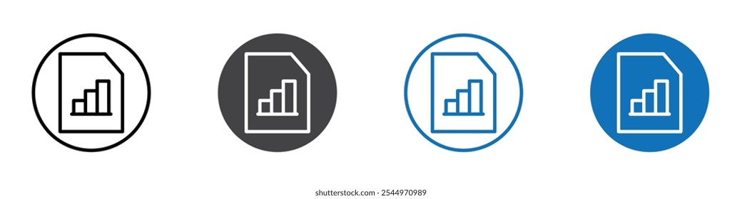 File data icon Logo sign in thin line outline