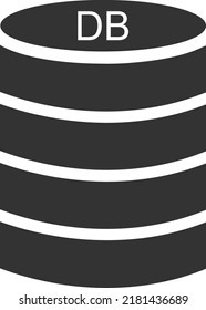 File database black icon vector