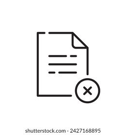 File delete icon. Pixel perfect, editable design