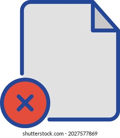 File delete Isolated Vector icon which can easily modify or edit

