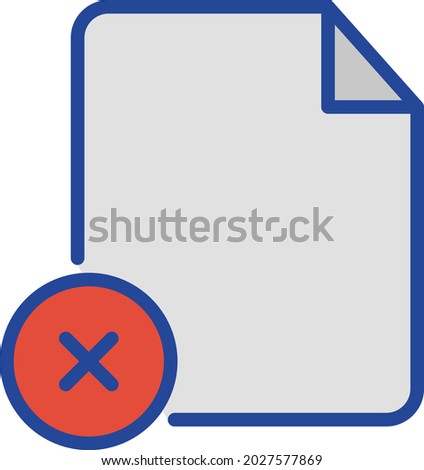 File delete Isolated Vector icon which can easily modify or edit

