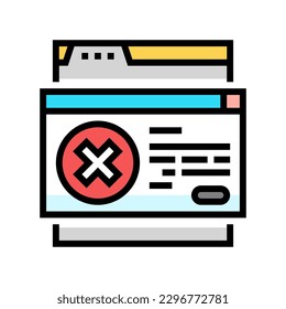 file deny color icon vector. file deny sign. isolated symbol illustration