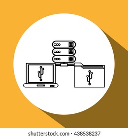 file design. Media icon. Flat illustration, vector graphic